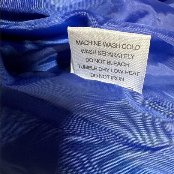 New York Giants Football Reebok SI NFL Team Apparel Windbreaker Jacket Blue Sz L - Picture 16 of 16